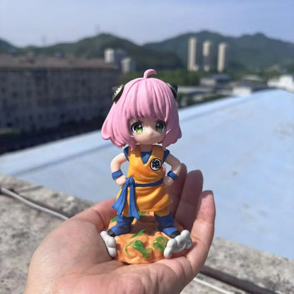 SPY x FAMILY Anya Forger Goku Cosplay Anime Figure - Dragon Ball Z Crossover Collectible Statue 13CM