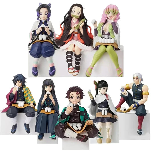 10-15cm Anime Demon Slayer Figure Sitting Posture Action Figure