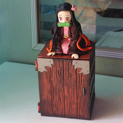 9CM Kawaii Demon Slayer Kimetsu No Yaiba Nezuko With Box Figurine