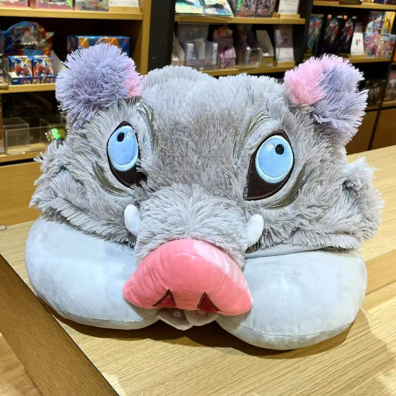 Demon Slayer Inosuke Hashibira Pig Head Plush Hat | Cosplay Headgear & Warm Cap