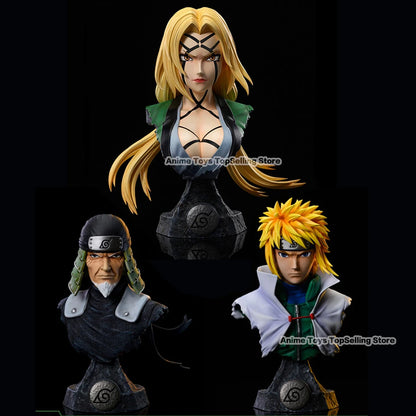 Naruto Shippuden Anime Character Bust Collection | Hokage & Uchiha Clan Figures Set | Premium PVC Statue Collectibles 10-14cm