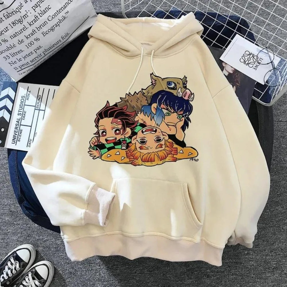 Fashionable Anime Demon Slayer Printed Hoodie