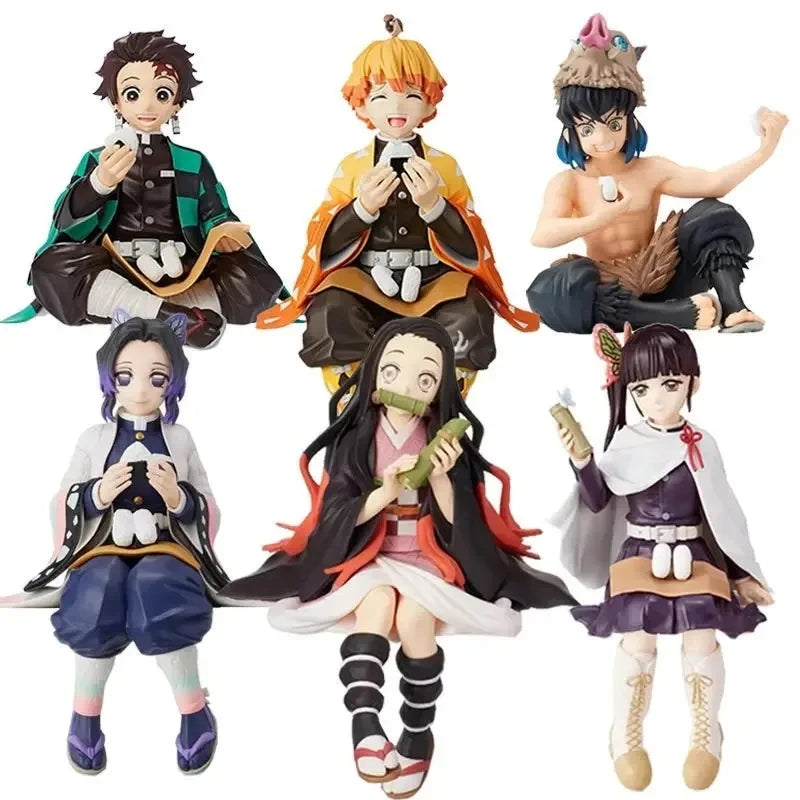 10-15cm Anime Demon Slayer Figure Sitting Posture Action Figure
