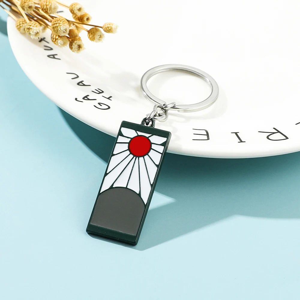 Fashion Anime Demon Slayer Hanafuda Keychain
