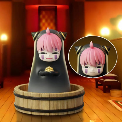 Spy x Family Anya Forger No-Face Cosplay Figure | Anime Collectible PVC Statue | Spirited Away Crossover Figurine 9.5cm