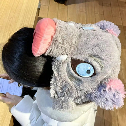 Demon Slayer Inosuke Hashibira Pig Head Plush Hat | Cosplay Headgear & Warm Cap