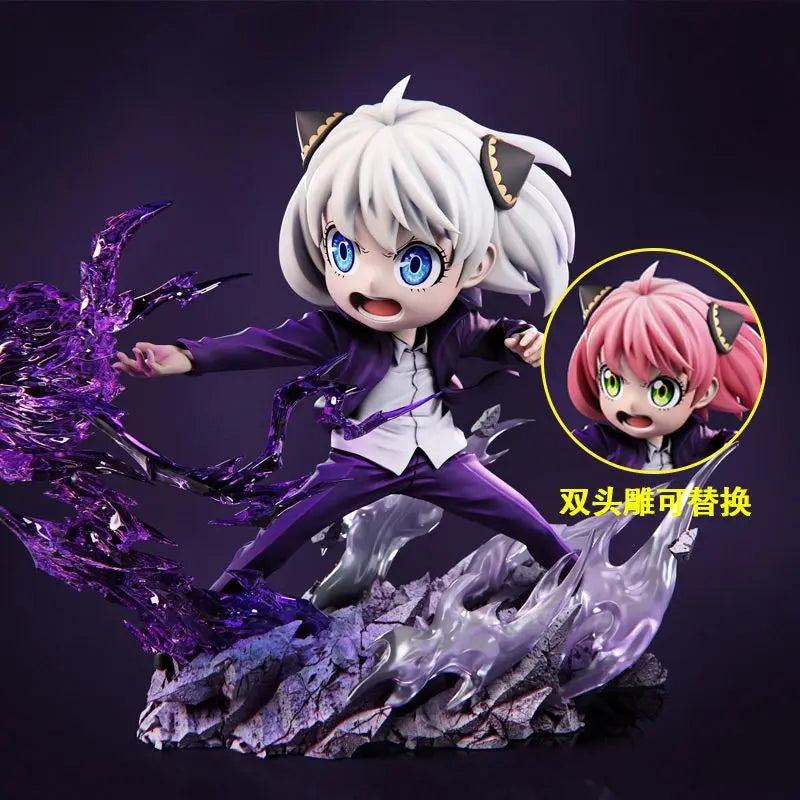 Spy x Family Anya Forger x Jujutsu Kaisen Gojo Satoru Cosplay Anime Figure Statue | Limited Edition Resin Collectible 16cm