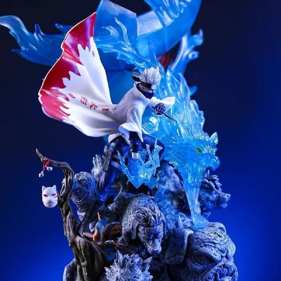 Naruto Hatake Kakashi Sixth Hokage Anime Figure | Chidori Lightning Blade PVC Statue 28cm