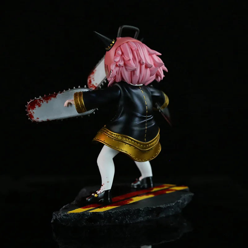 Anya Forger Chainsaw Man Cosplay Figurine | Spy x Family Anime Collectible Action Figure Statue 18CM