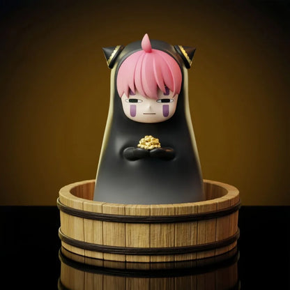 Spy x Family Anya Forger No-Face Cosplay Figure | Anime Collectible PVC Statue | Spirited Away Crossover Figurine 9.5cm