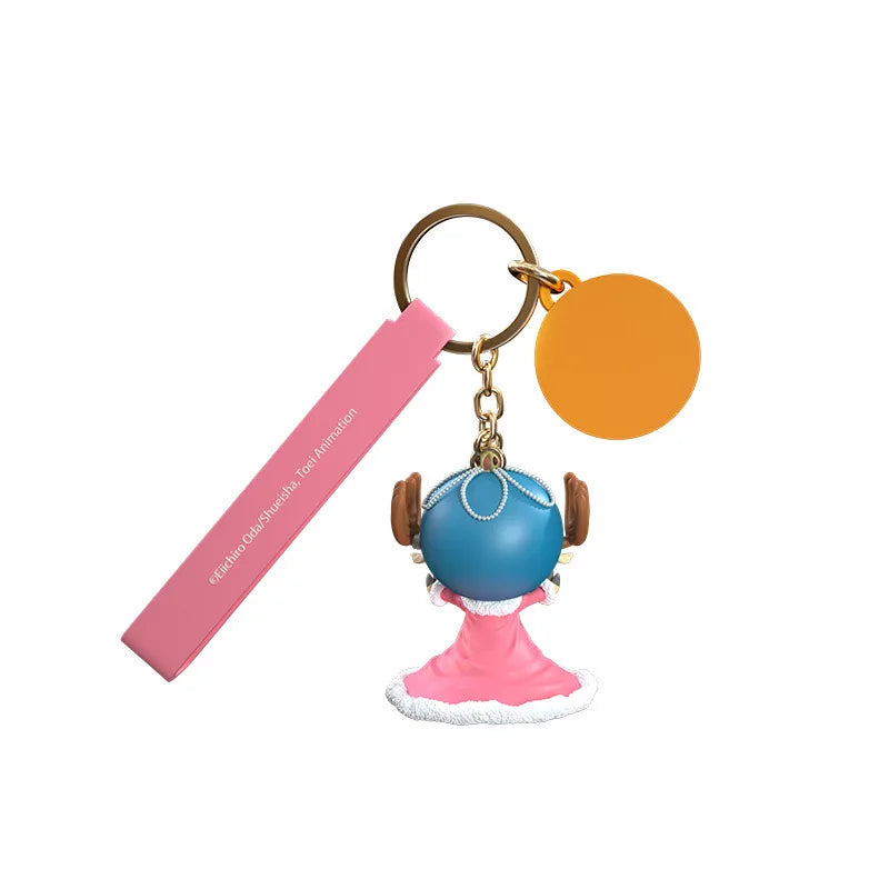 One Piece Luffy & Tony Tony Chopper Keychain | Anime Figure PVC Keyring | Cute Bag Pendant Charm
