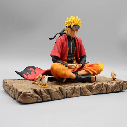 Naruto Uzumaki Sage Mode Meditation Figure - Premium Anime Collectible Statue with Base 16cm