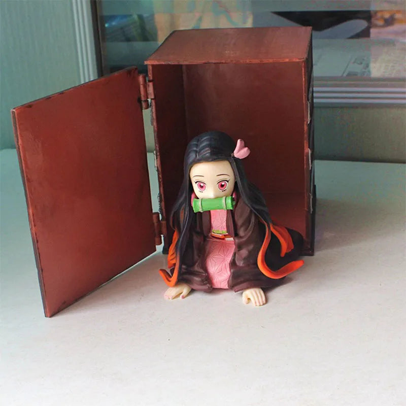 9CM Kawaii Demon Slayer Kimetsu No Yaiba Nezuko With Box Figurine