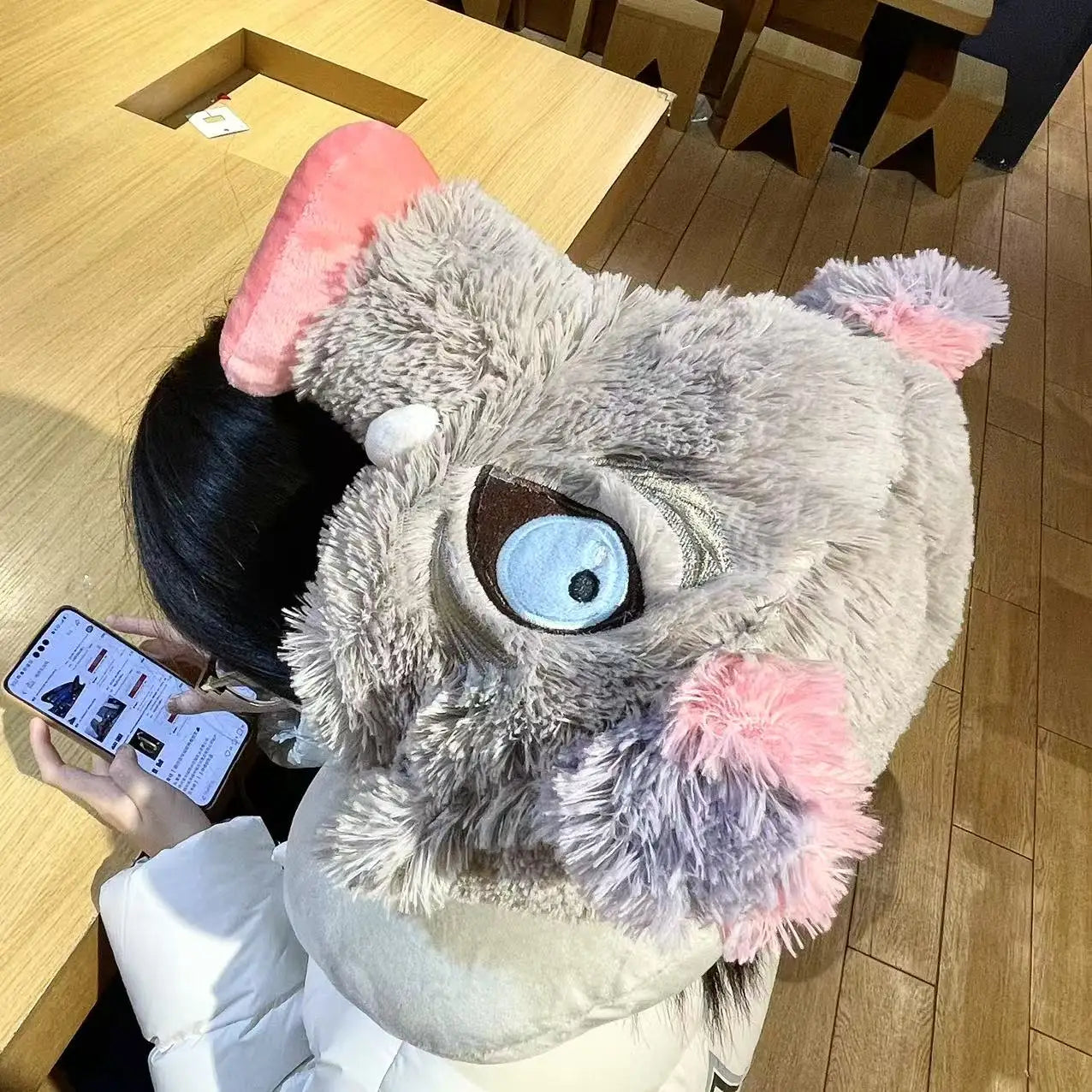 Demon Slayer Inosuke Hashibira Pig Head Plush Hat | Cosplay Headgear & Warm Cap