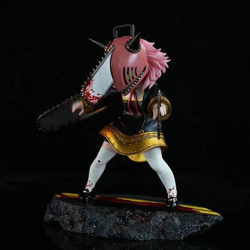 Anya Forger Chainsaw Man Cosplay Figurine | Spy x Family Anime Collectible Action Figure Statue 18CM