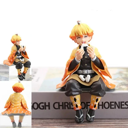 10-15cm Anime Demon Slayer Figure Sitting Posture Action Figure