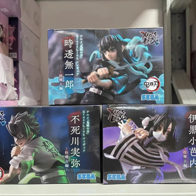Demon Slayer Xross Link Figure: Muichiro Tokito, Obanai Iguro, Sanemi Shinazugawa - Hashira Training Arc Anime Collectible 11-14cm