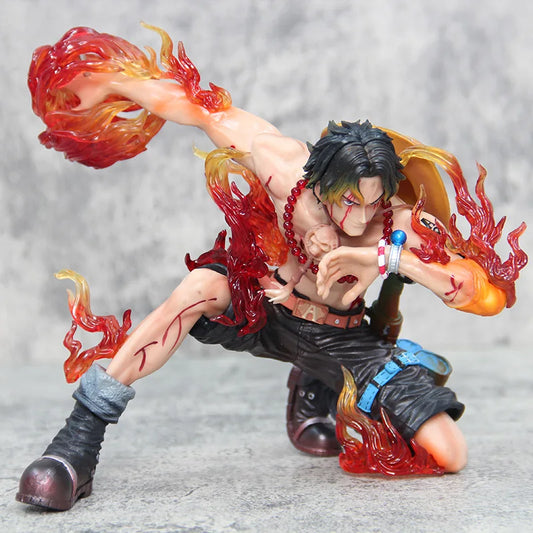 16cm One Piece Anime Ace Figure Action Figurine The Top War Portgas D Ace Action Figure Model