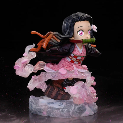 Demon Slayer Nezuko Kamado & Kyojuro Rengoku Anime Action Figures 7cm
