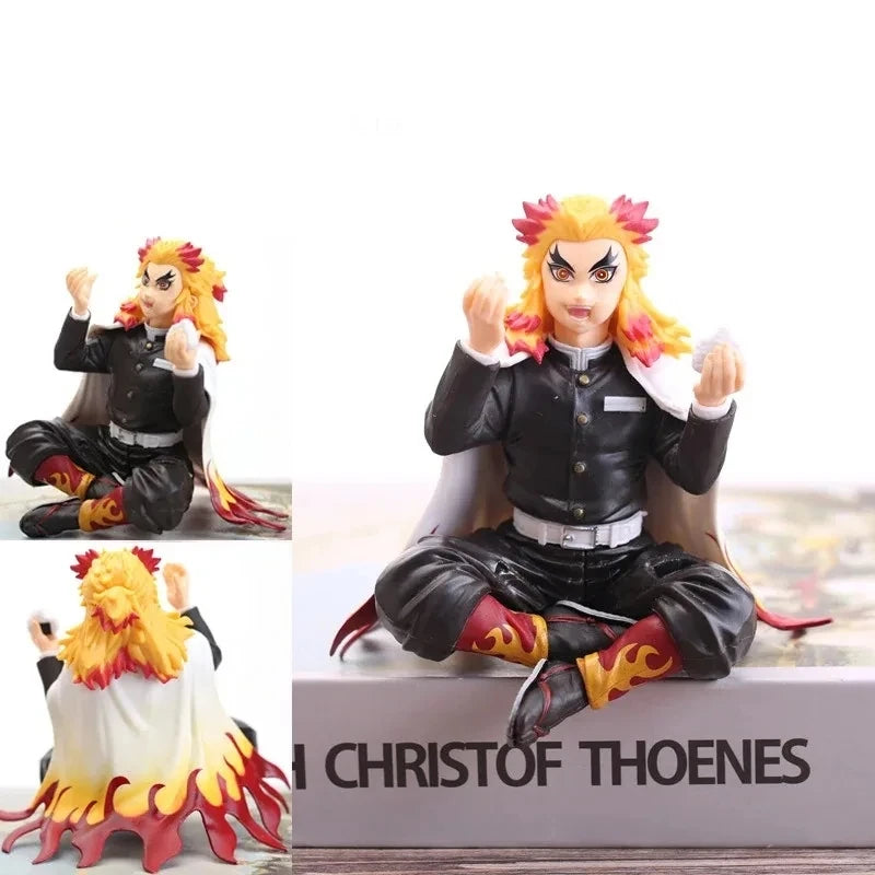 10-15cm Anime Demon Slayer Figure Sitting Posture Action Figure