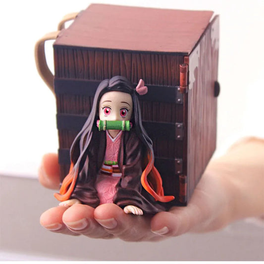 9CM Kawaii Demon Slayer Kimetsu No Yaiba Nezuko With Box Figurine