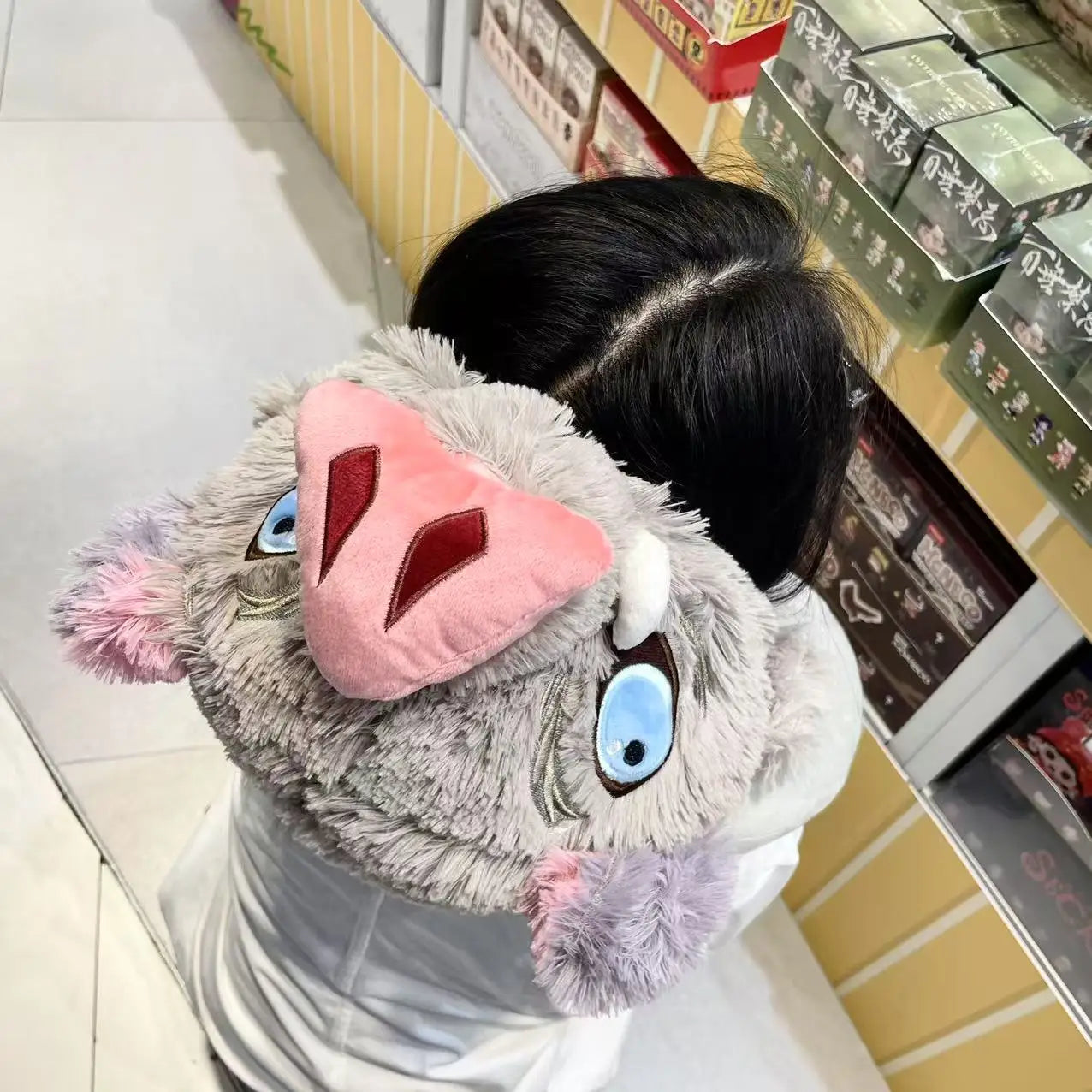 Demon Slayer Inosuke Hashibira Pig Head Plush Hat | Cosplay Headgear & Warm Cap