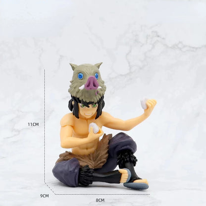 10-15cm Anime Demon Slayer Figure Sitting Posture Action Figure