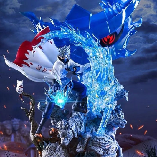Naruto Hatake Kakashi Sixth Hokage Anime Figure | Chidori Lightning Blade PVC Statue 28cm