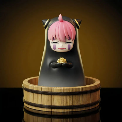 Spy x Family Anya Forger No-Face Cosplay Figure | Anime Collectible PVC Statue | Spirited Away Crossover Figurine 9.5cm