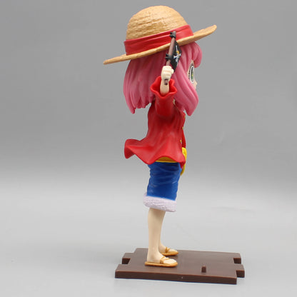 SPY x FAMILY Anya Forger Cosplay Monkey D. Luffy Action Figure - One Piece Crossover Collectible Anime Figurine 19CM