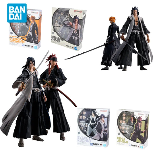 Bleach Thousand-Year Blood War S.H.Figuarts Action Figure Set - Ichigo, Renji, Byakuya, Kenpachi 15cm