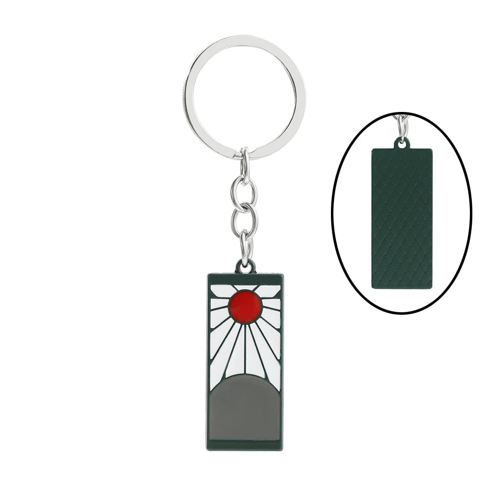 Fashion Anime Demon Slayer Hanafuda Keychain