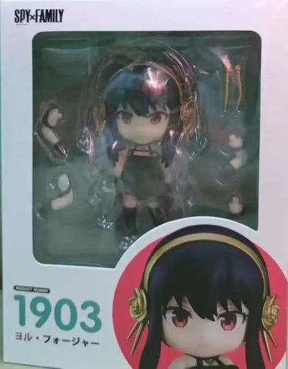 Spy x Family Nendoroid Figure Set - Loid, Anya & Yor Forger Collectible Anime Figurines - 10cm