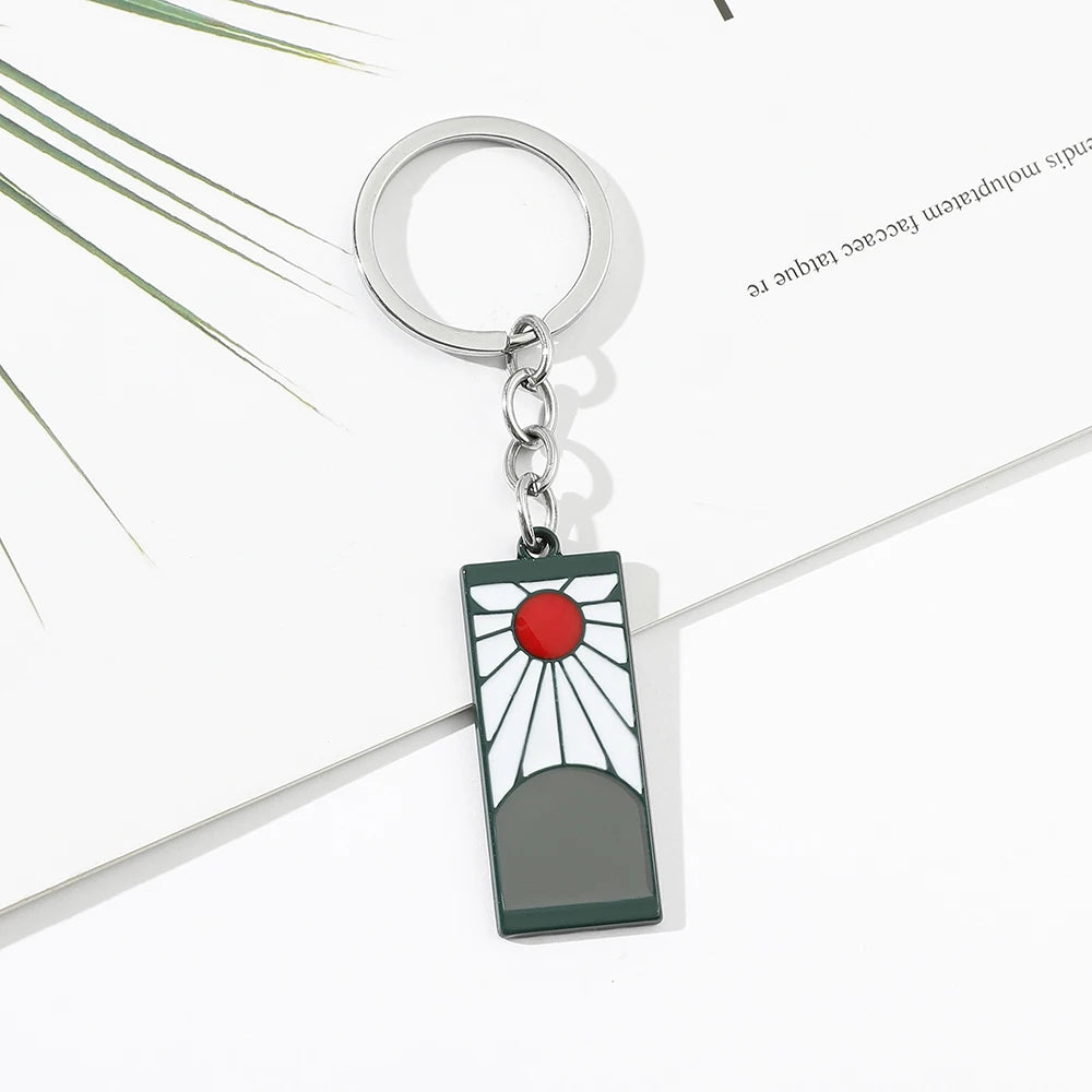 Fashion Anime Demon Slayer Hanafuda Keychain