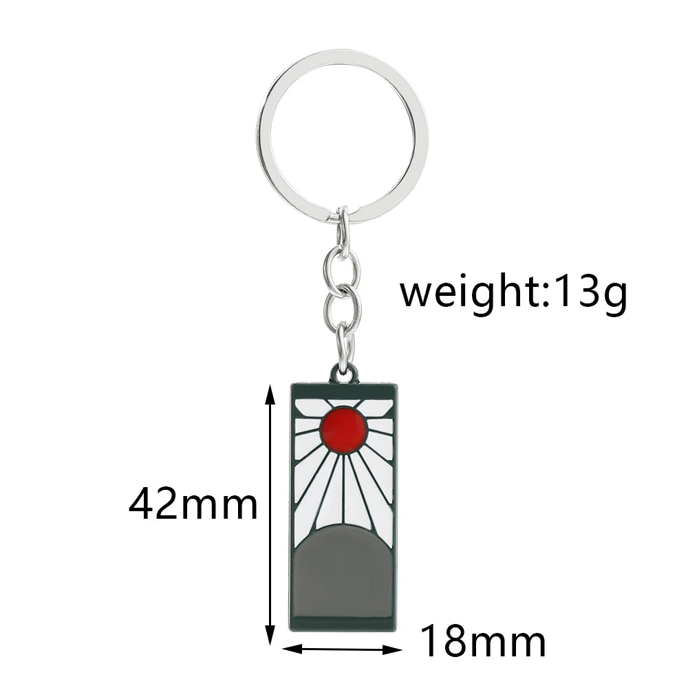 Fashion Anime Demon Slayer Hanafuda Keychain