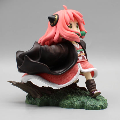SPY×FAMILY Anya Forger x Demon Slayer Nezuko Cosplay Anime Action Figure 12cm