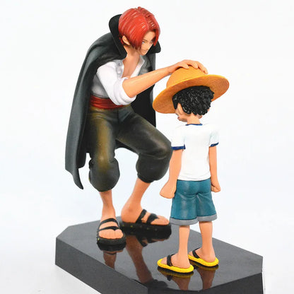 One Piece Shanks & Luffy Action Figure Statue | Straw Hat Passing Scene 18cm