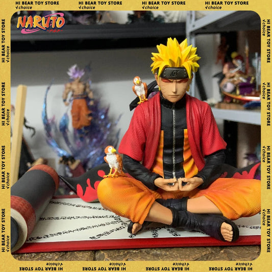 Naruto Uzumaki Sage Mode Meditation Figure - Premium Anime Collectible Statue with Base 16cm
