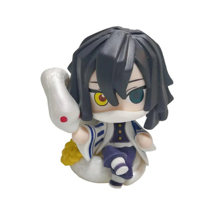 6 Birth Flower Demon Slayer Model Dolls Blind Box Toys Q Version