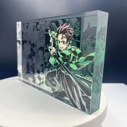 Demon Slayer Creative High-Value Acrylic Brick Computer Desktop Ornaments