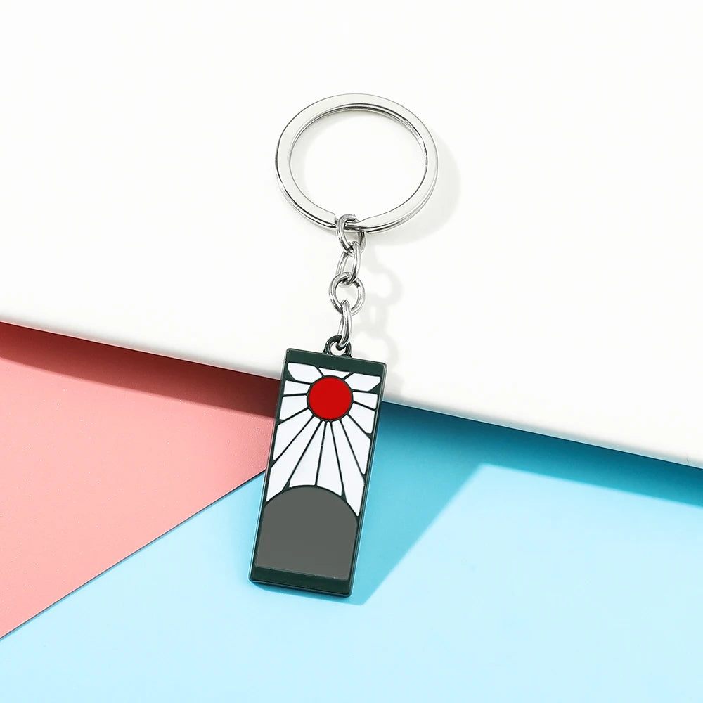 Fashion Anime Demon Slayer Hanafuda Keychain