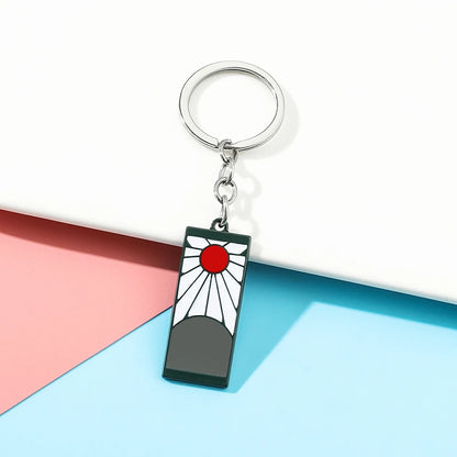 Fashion Anime Demon Slayer Hanafuda Keychain