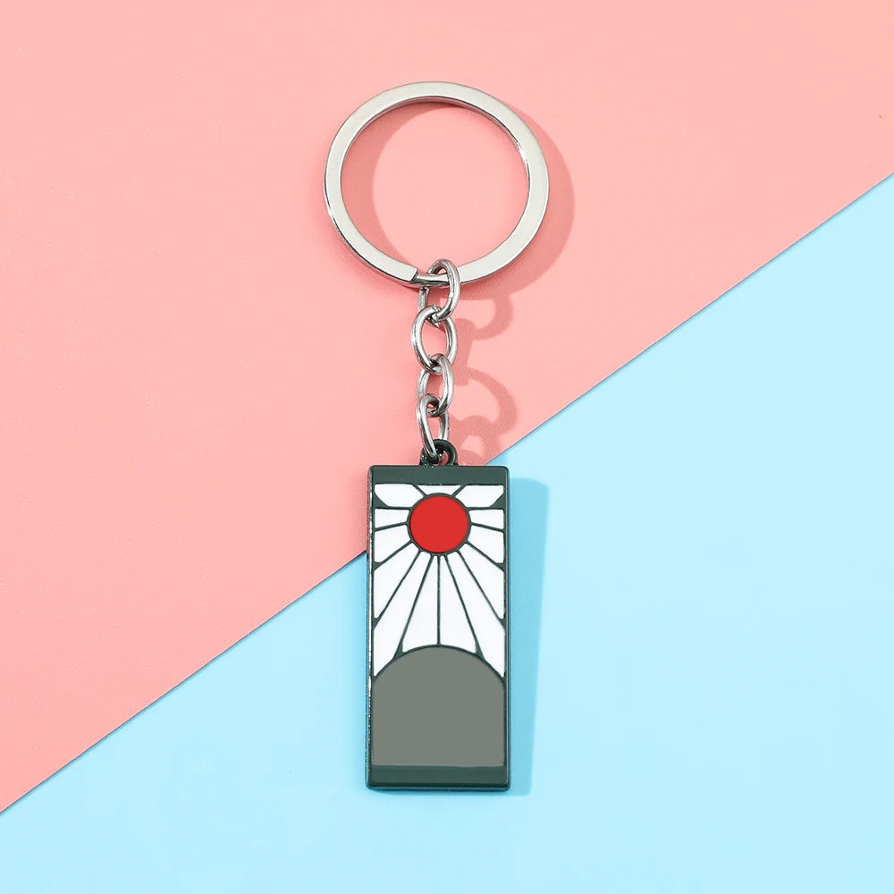Fashion Anime Demon Slayer Hanafuda Keychain