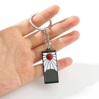 Fashion Anime Demon Slayer Hanafuda Keychain