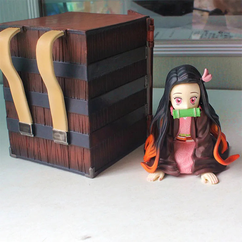 9CM Kawaii Demon Slayer Kimetsu No Yaiba Nezuko With Box Figurine
