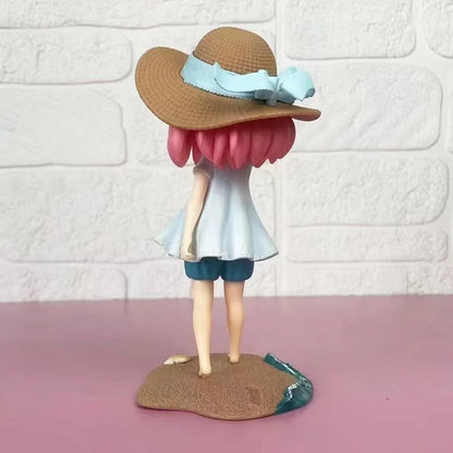 Anya Forger Figure - SPY x FAMILY Anime Statue with Straw Hat & Summer Dress 17CM
