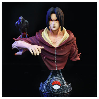 Naruto Shippuden Anime Character Bust Collection | Hokage & Uchiha Clan Figures Set | Premium PVC Statue Collectibles 10-14cm