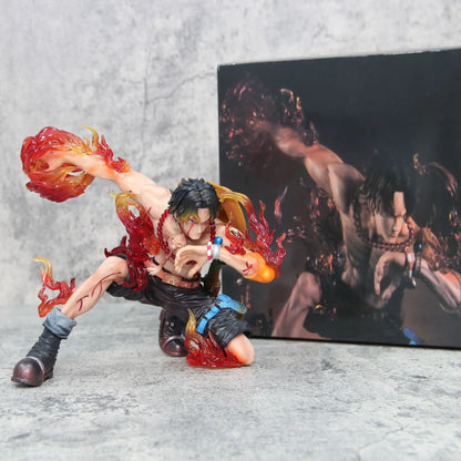 One Piece Portgas D. Ace Fire Fist Action Figure - Dynamic Battle Pose Anime Collectible Statue 16cm