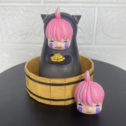 Spy x Family Anya Forger No-Face Cosplay Figure | Anime Collectible PVC Statue | Spirited Away Crossover Figurine 9.5cm