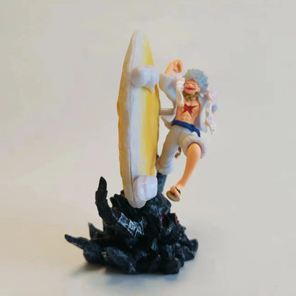 One Piece Gear 5 Luffy Moon Lamp LED Night Light | Sun God Nika Figure Statue Collectible 14cm